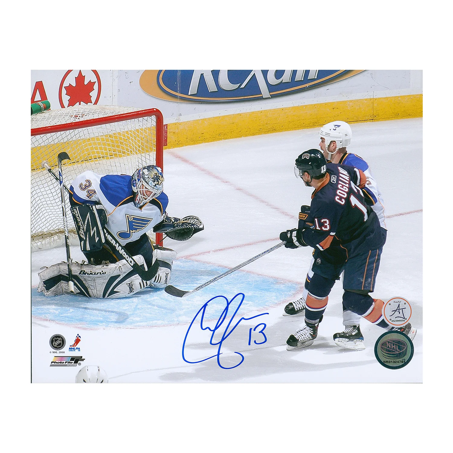 Andrew Cogliano Signed Edmonton Oilers Shooting 8x10 Photo