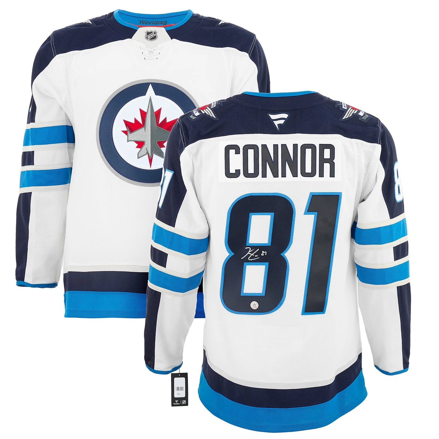 Kyle Connor Signed Winnipeg Jets White Fanatics Premium Jersey - Image 3