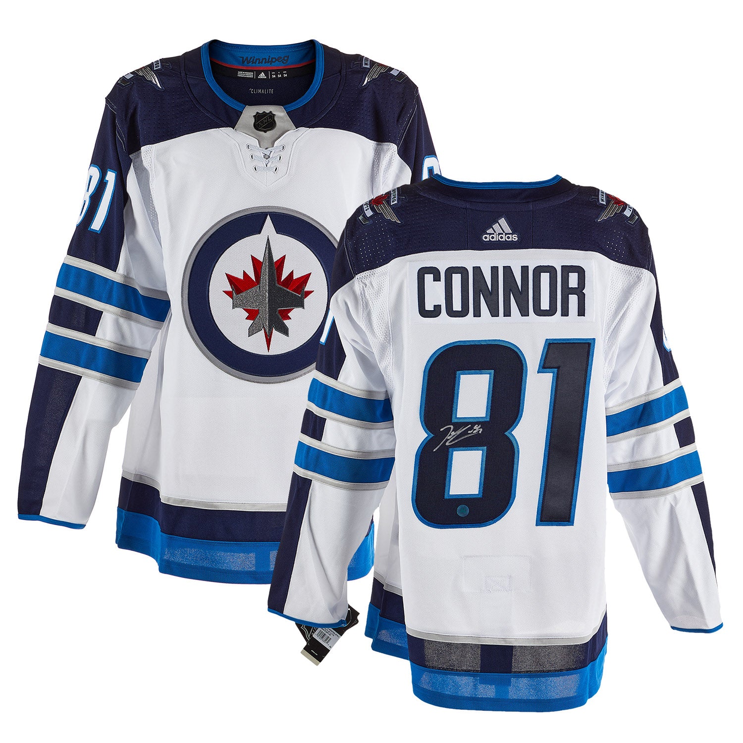 Kyle Connor Signed Winnipeg Jets White adidas Jersey - Image 3