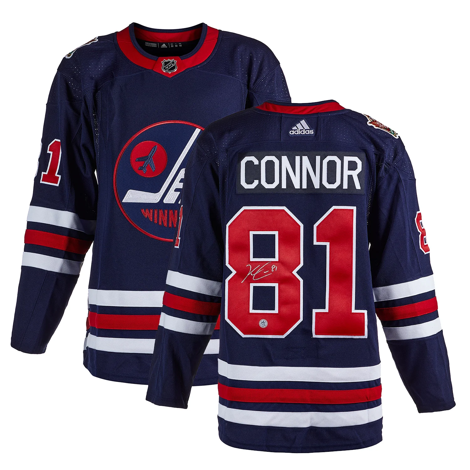 Kyle Connor Signed Winnipeg Jets 2019 Heritage Classic adidas Jersey - Image 3