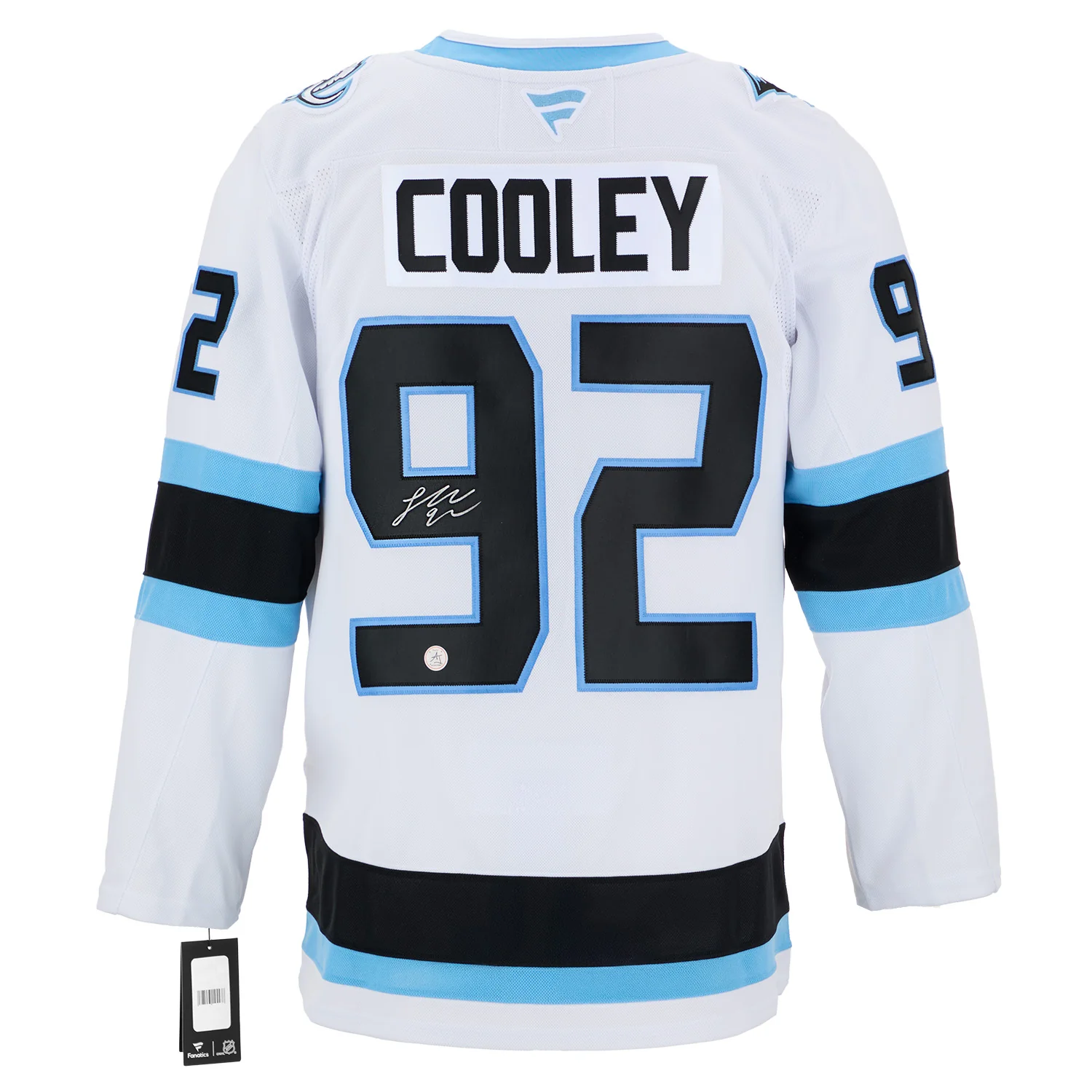Logan Cooley Autographed Utah Mammoth White Fanatics Premium Jersey