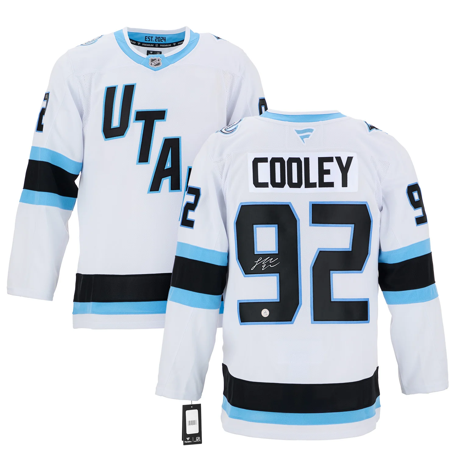 Logan Cooley Autographed Utah Mammoth White Fanatics Premium Jersey - Image 3