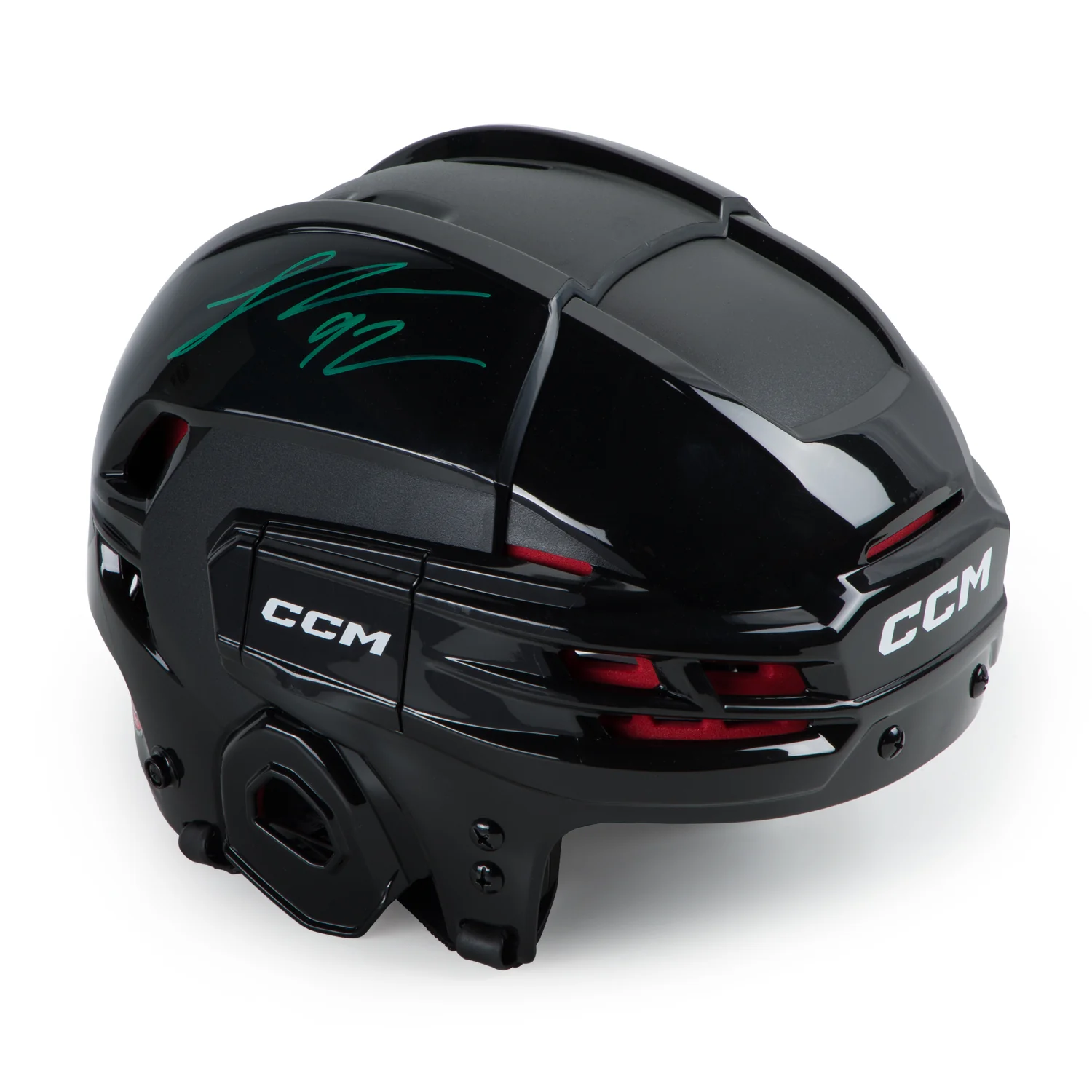 Logan Cooley Autographed Black CCM Hockey Helmet