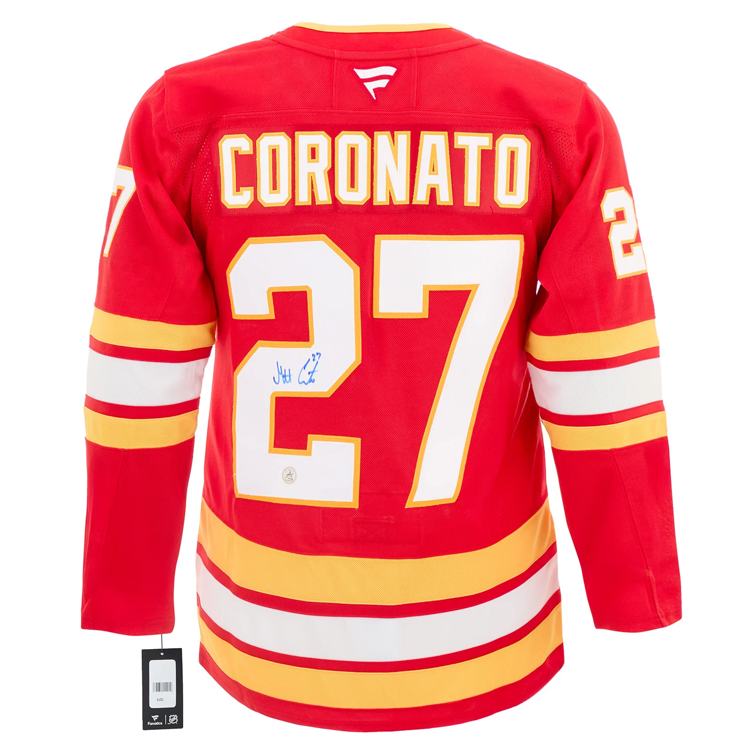 Matt Coronato Autographed Calgary Flames Fanatics Premium Jersey