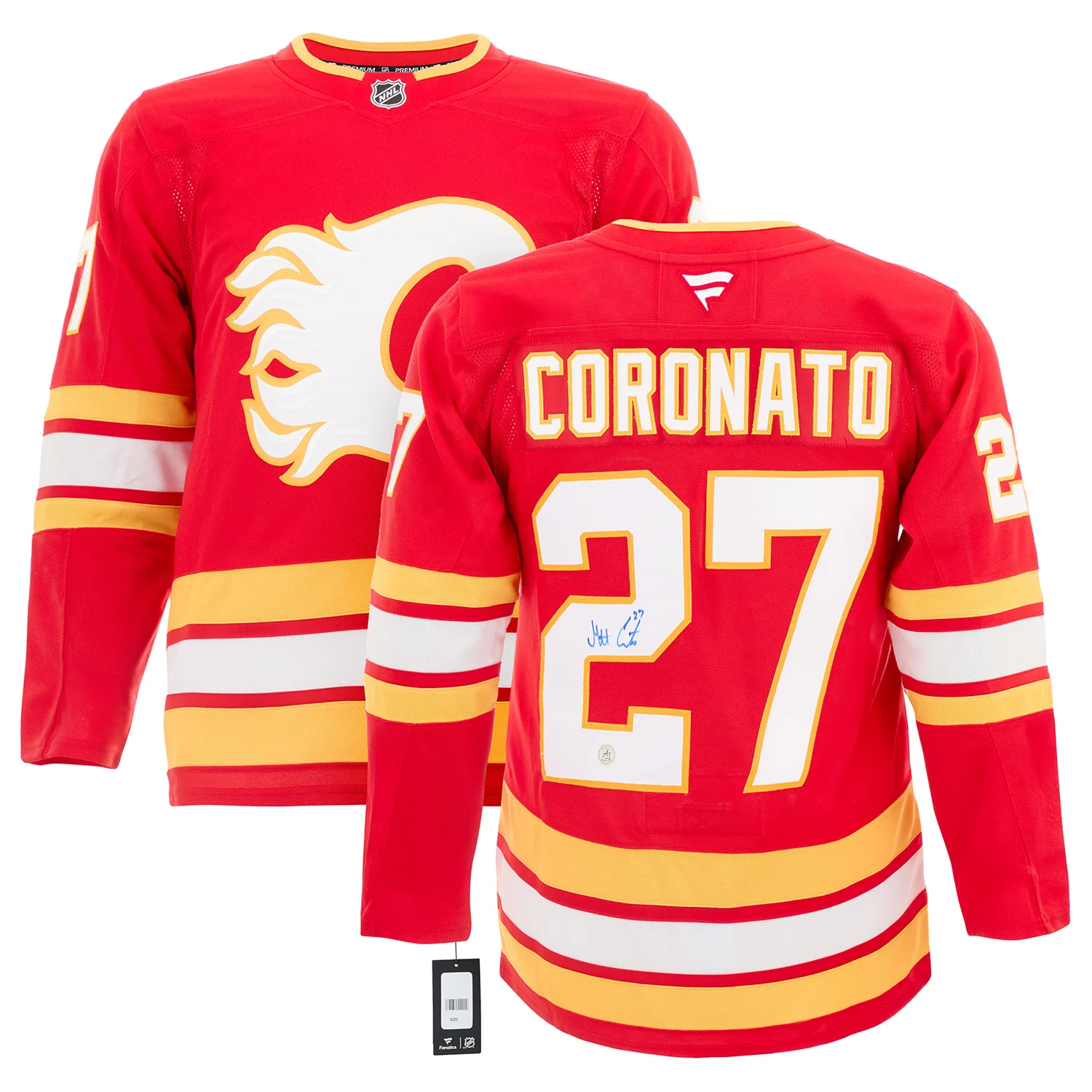 Matt Coronato Autographed Calgary Flames Fanatics Premium Jersey - Image 3