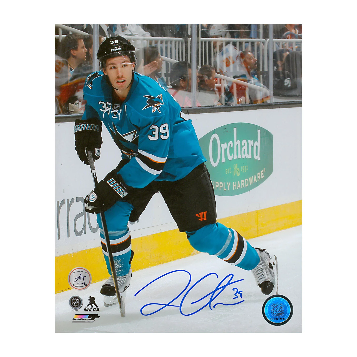 Logan Couture Signed San Jose Sharks Hockey 8x10 Photo