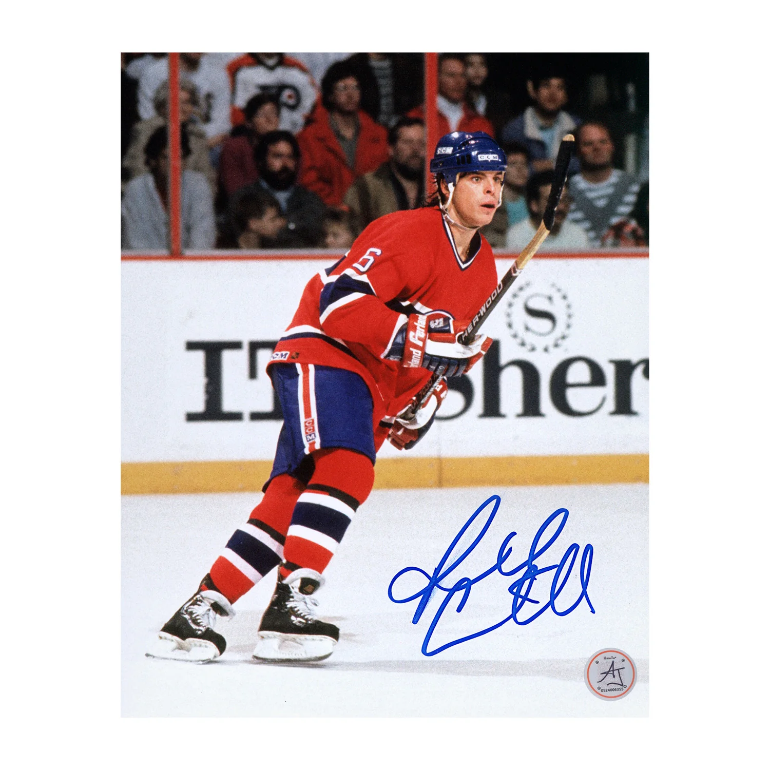 Russ Courtnall Autographed Montreal Canadiens Game Action 8x10 Photo