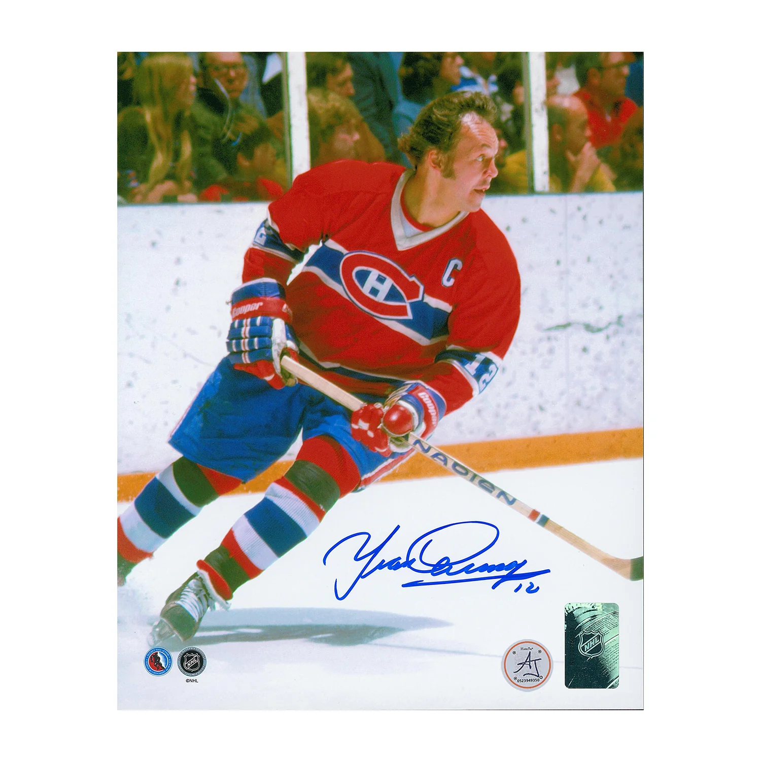 Yvan Cournoyer Signed Montreal Canadiens Hockey 8x10 Photo