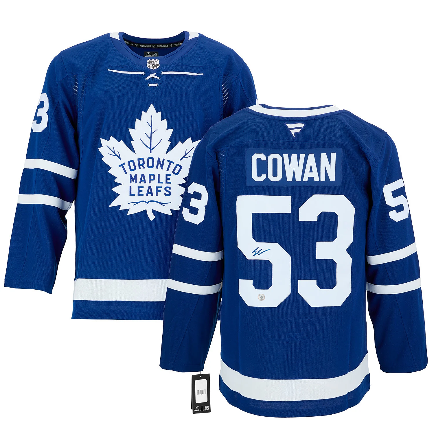 Easton Cowan Autographed Toronto Maple Leafs Fanatics Premium Jersey - Image 3