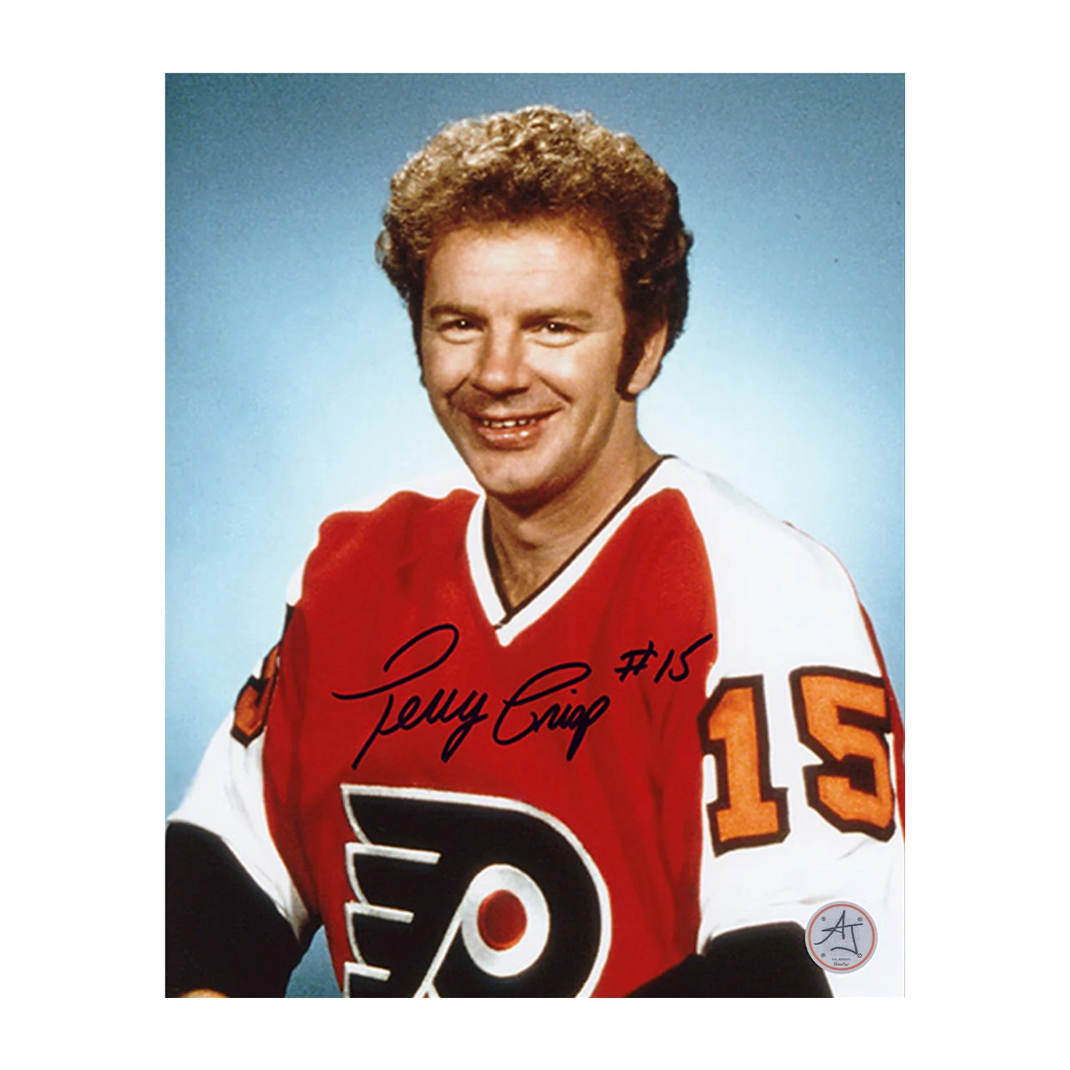 Terry Crisp Autographed Philadelphia Flyers Portrait 8x10 Photo