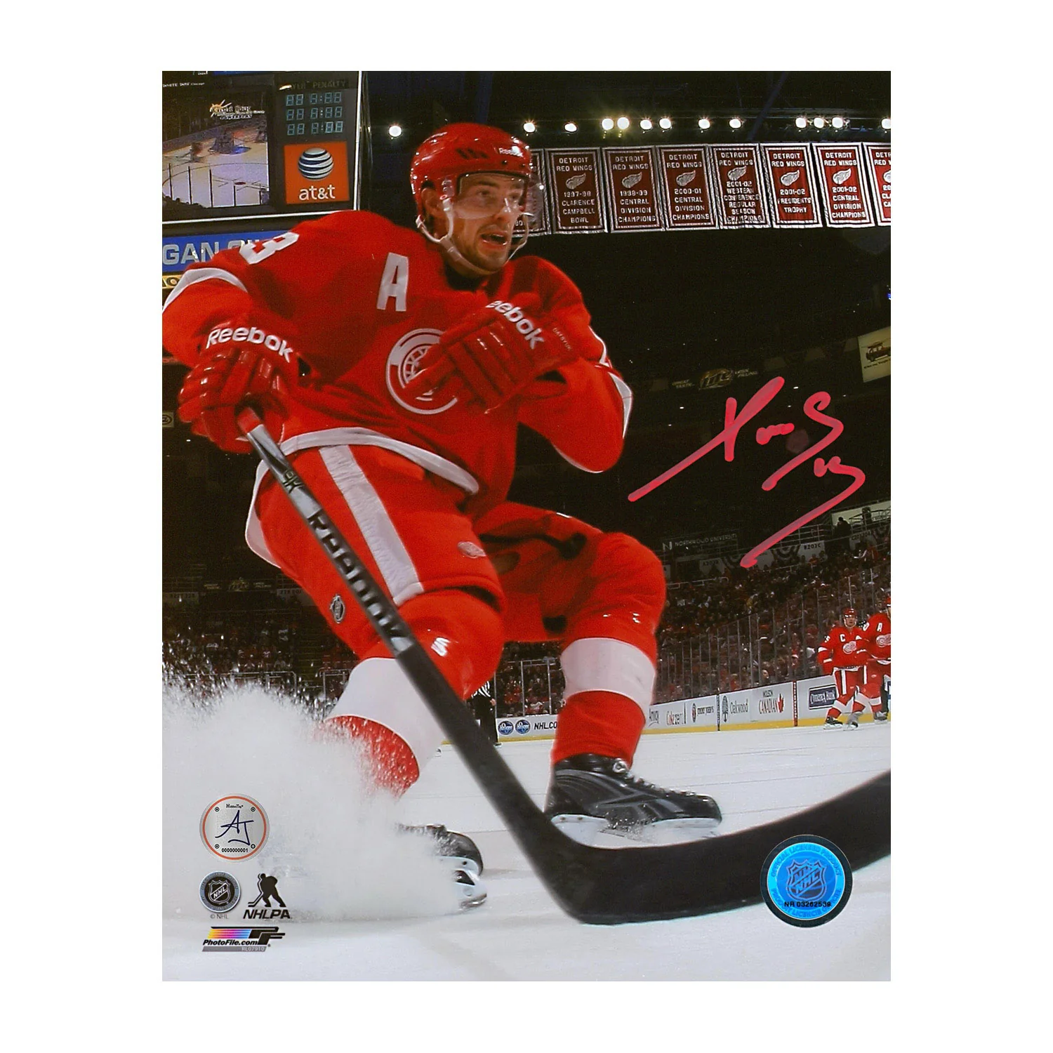 Pavel Datsyuk Autographed Detroit Red Wings Snowstorm 8x10 Photo
