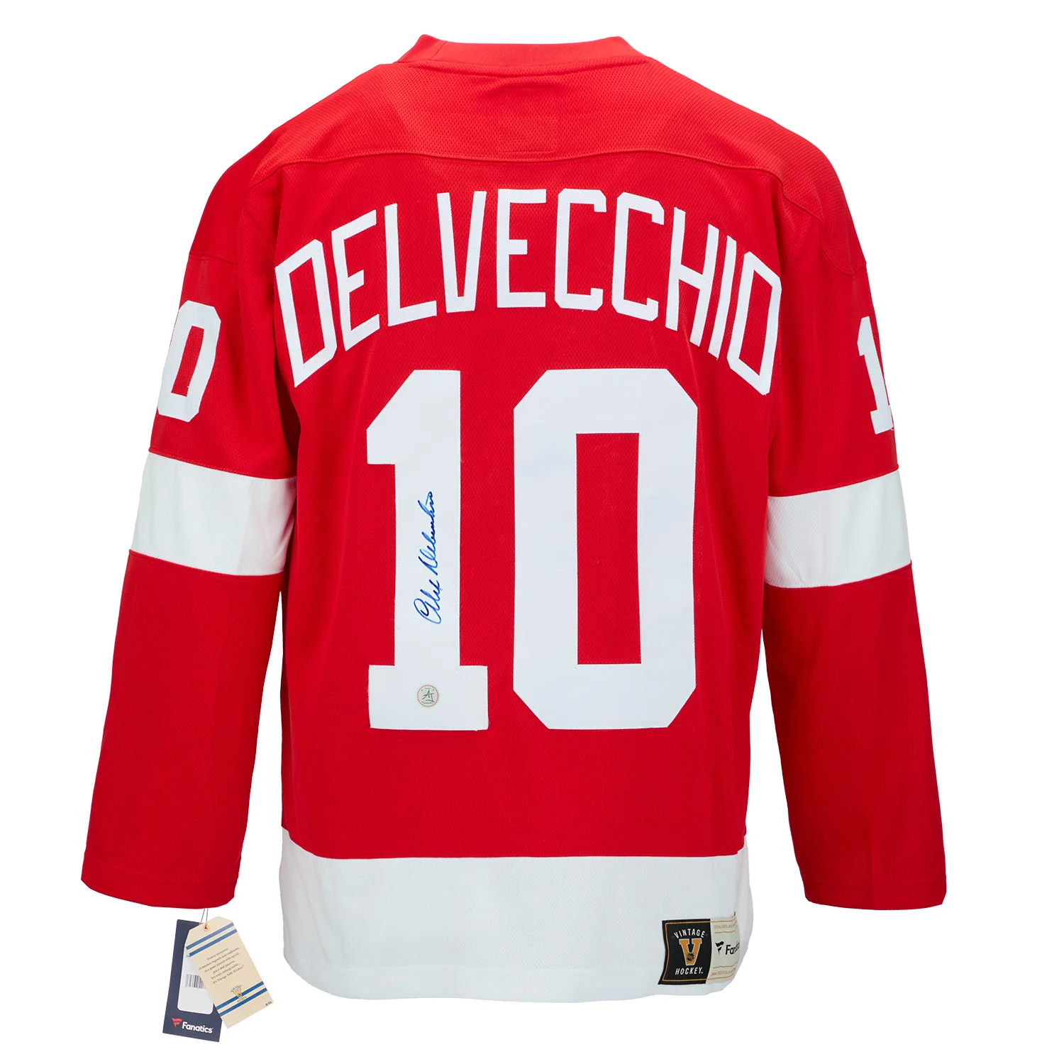 Alex Delvecchio Signed Detroit Red Wings Throwback Breakaway Jersey