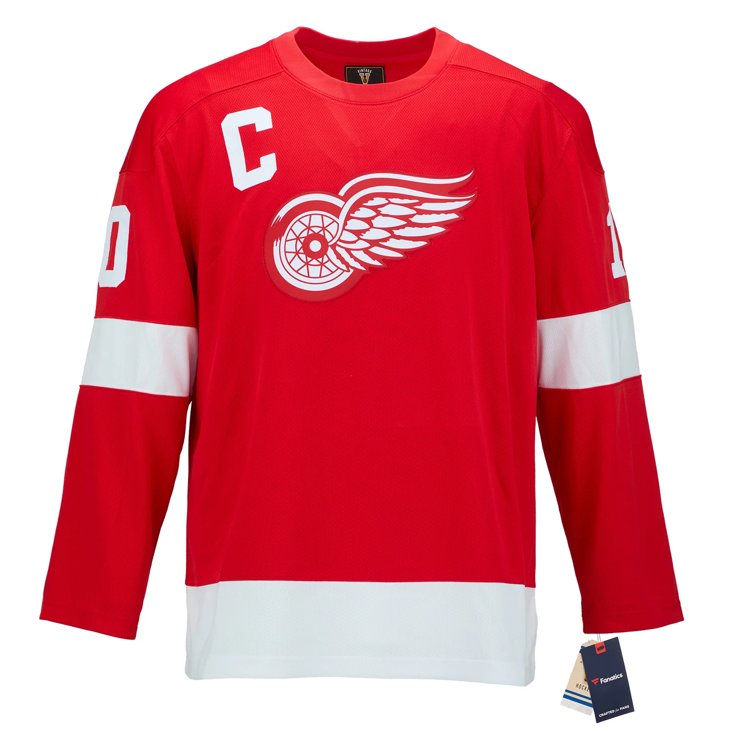 Alex Delvecchio Signed Detroit Red Wings Throwback Breakaway Jersey - Image 2