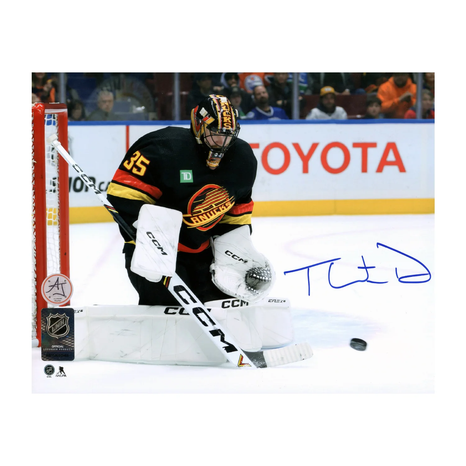 Thatcher Demko Signed Vancouver Canucks Butterfly 8x10 Photo