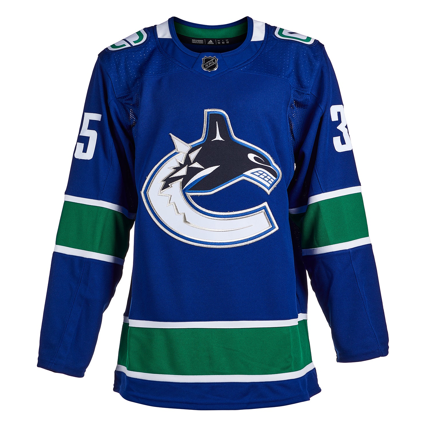 Thatcher Demko Autographed Vancouver Canucks Blue adidas Jersey - Image 2