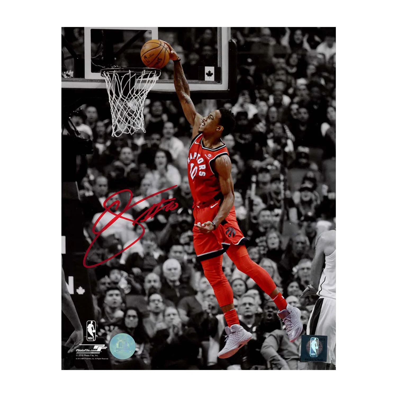 DeMar DeRozan Autographed Toronto Raptors Spotlight 8x10 Photo