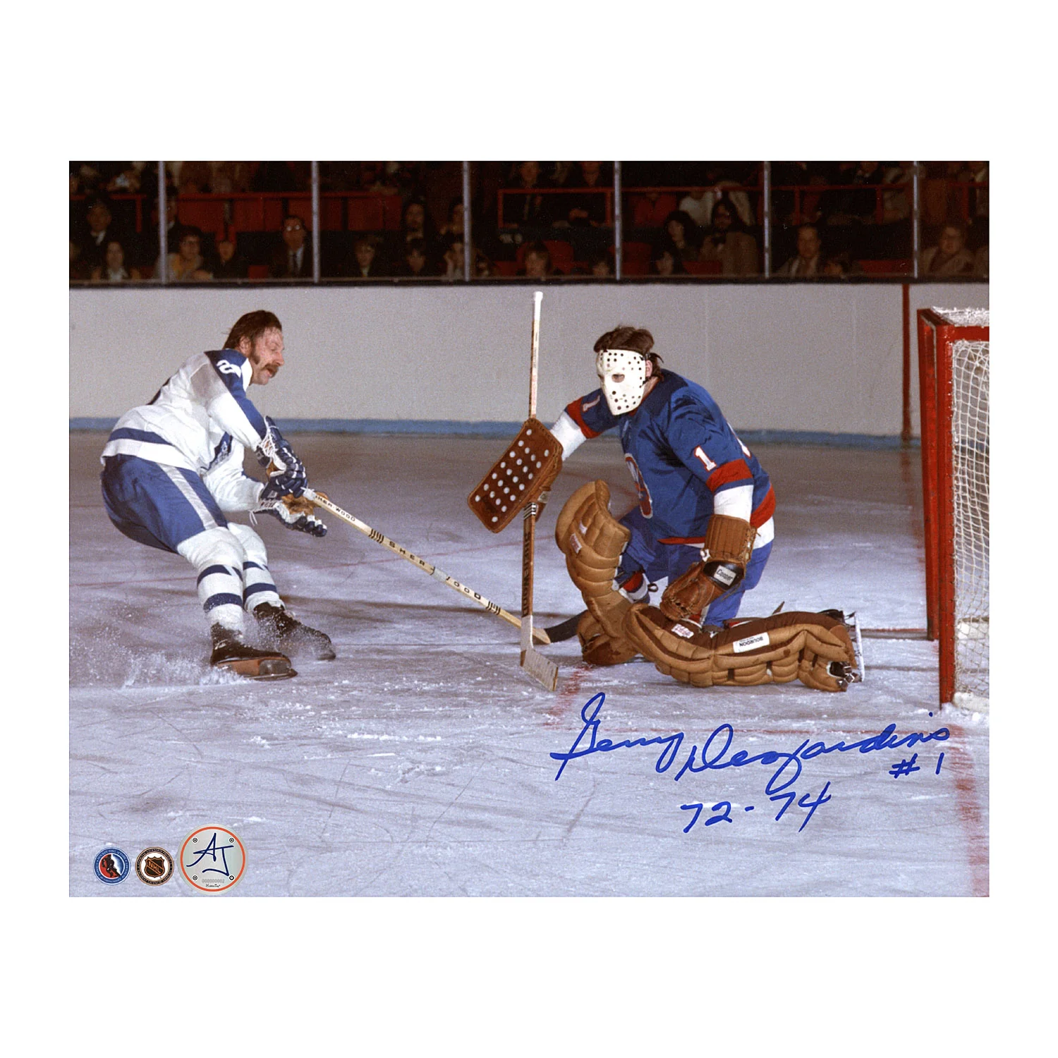 Gerry Desjardins New York Islanders Autographed Goalie 8x10 Photo