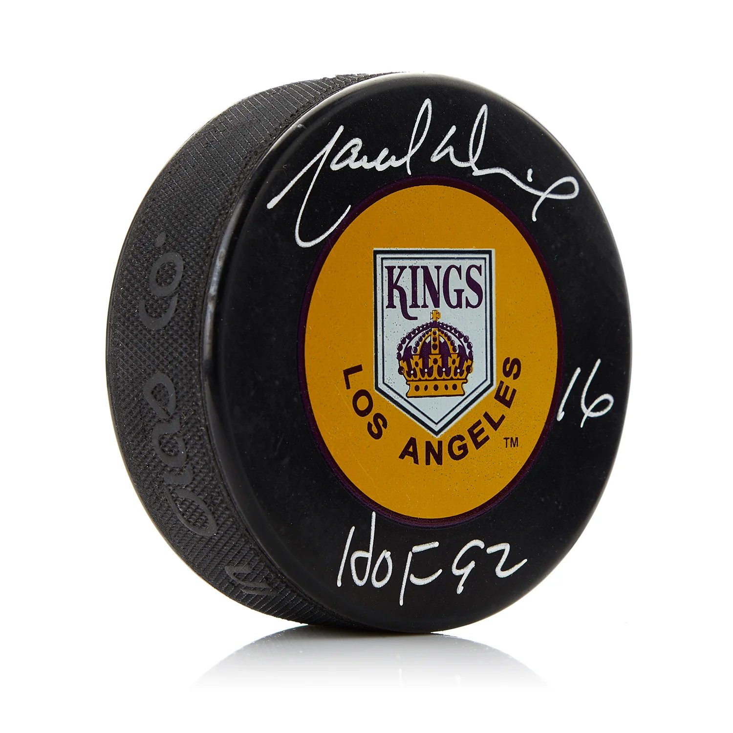 Marcel Dionne Autographed Los Angeles Kings Hockey Puck with HOF Note