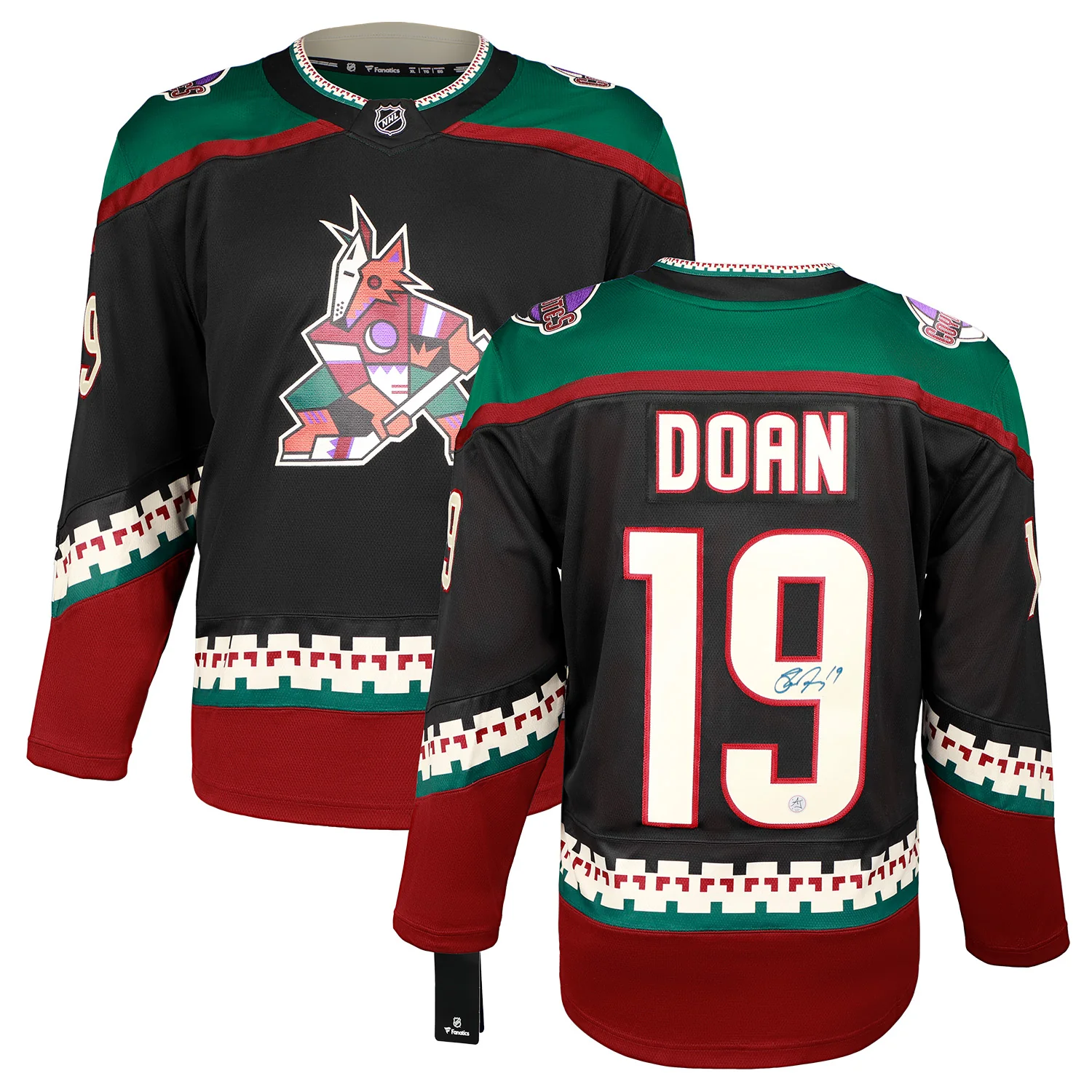 Shane Doan Autographed Arizona Coyotes Black Kachina Fanatics Breakaway Jersey - Image 3