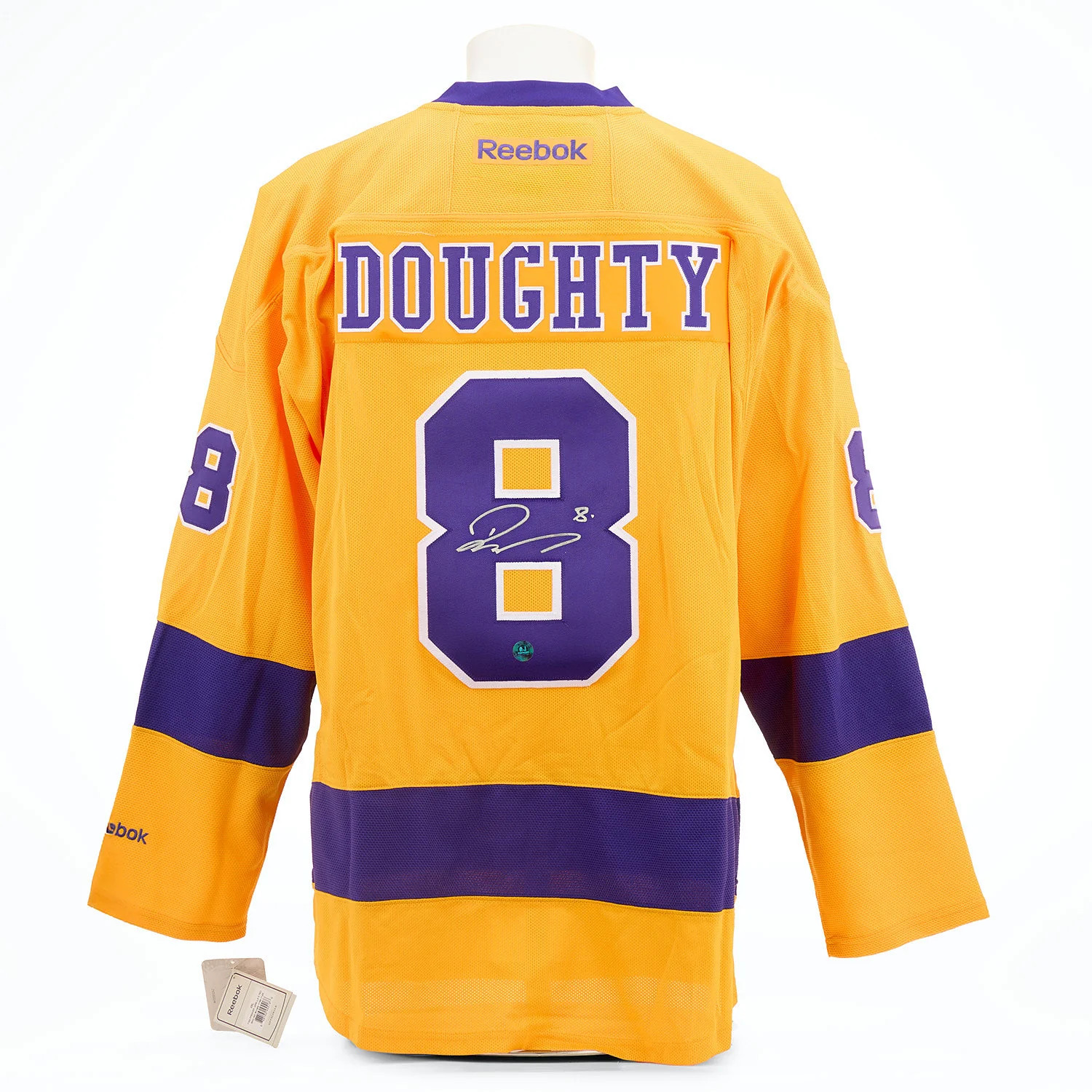 Drew Doughty Signed Los Angeles Kings Yellow Vintage Reebok Premier Jersey