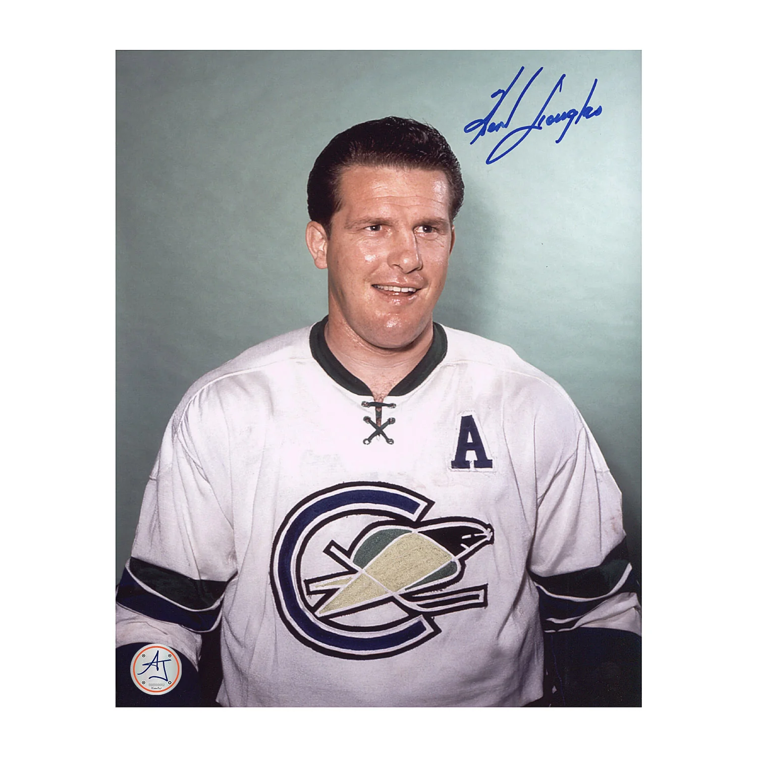 Kent Douglas Autographed California Golden Seals Portrait 8x10 Photo