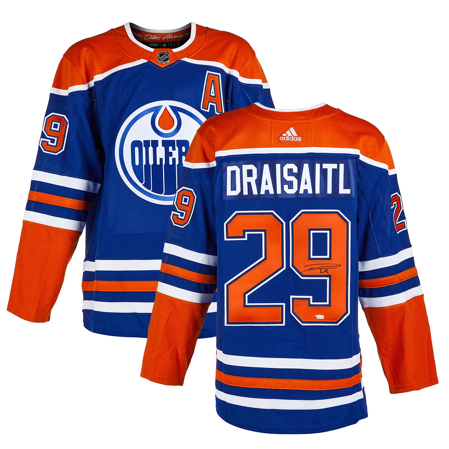 Leon Draisaitl Autographed Edmonton Oilers adidas Jersey - Image 3