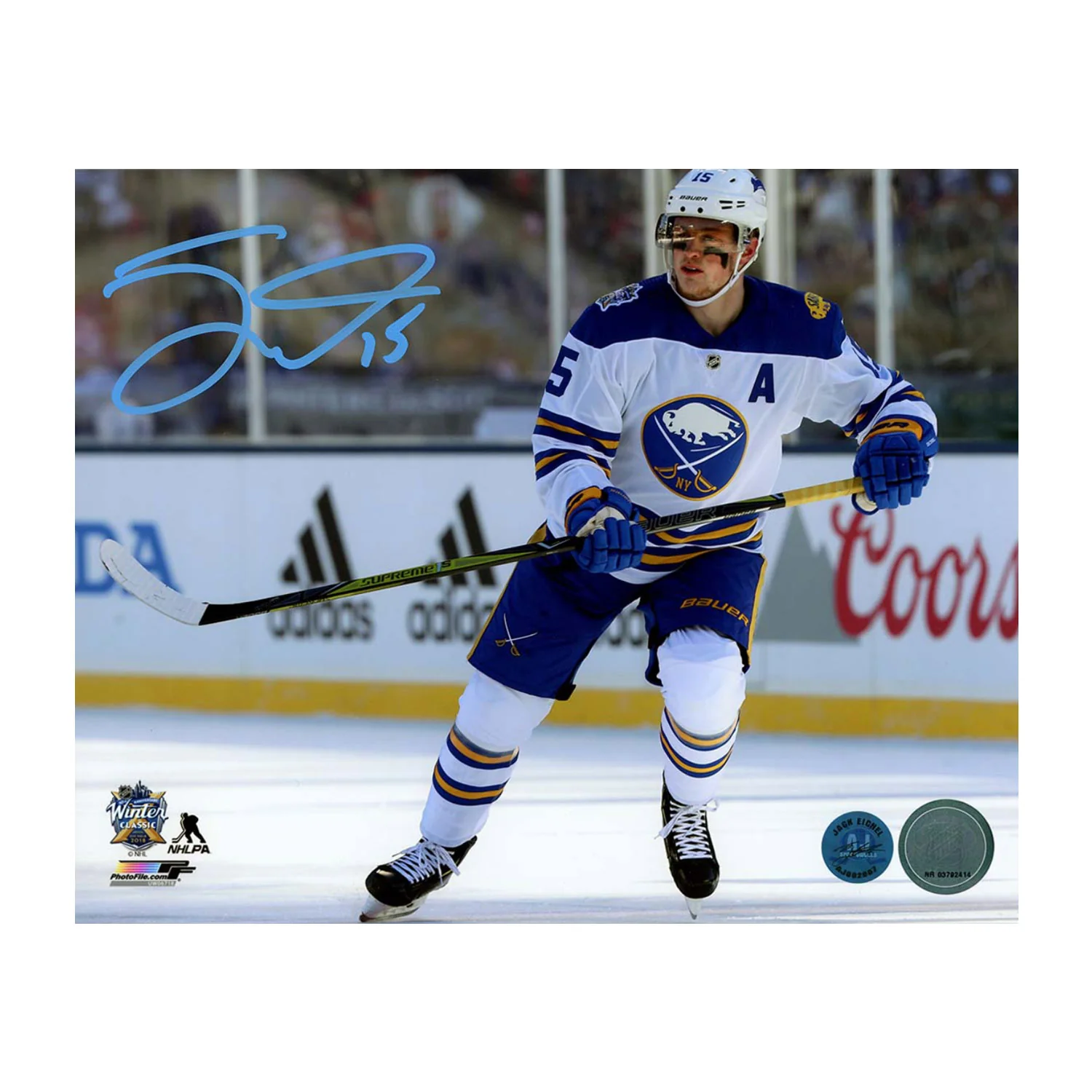 Jack Eichel Signed Buffalo Sabres 8x10 Photo