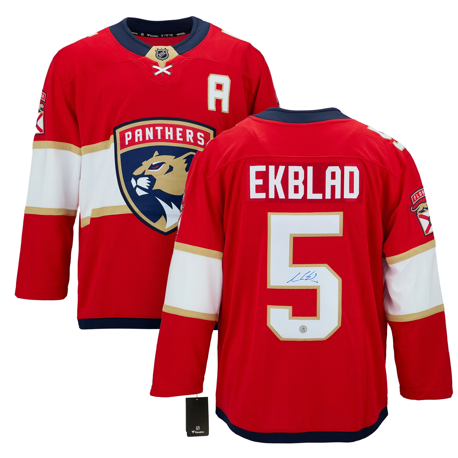 Aaron Ekblad Autographed Florida Panthers Fanatics Breakaway Jersey - Image 3
