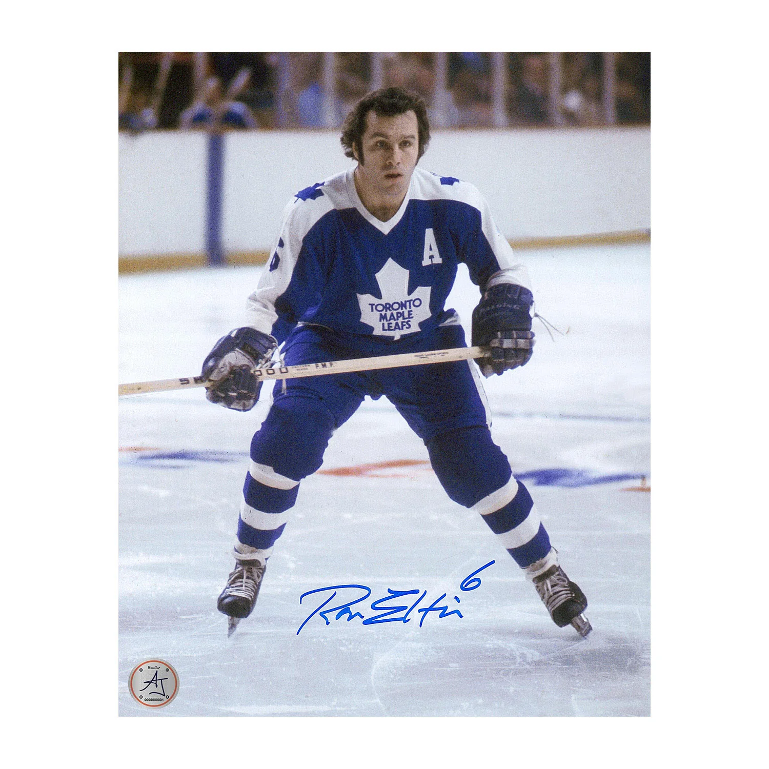 Ron Ellis Autographed Toronto Maple Leafs Game Action 8x10 Photo