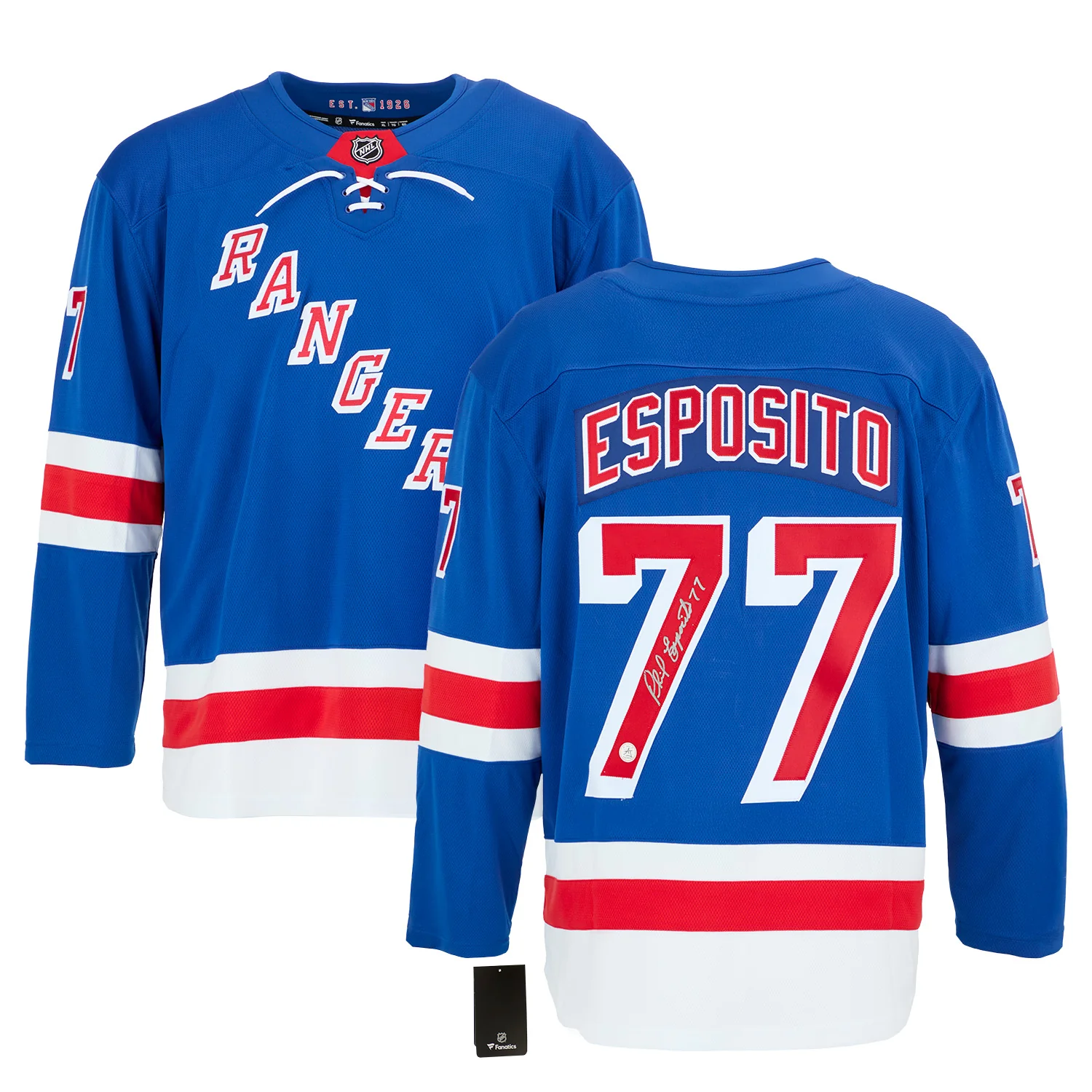 Phil Esposito Signed New York Rangers Fanatics Breakaway Jersey - Image 3