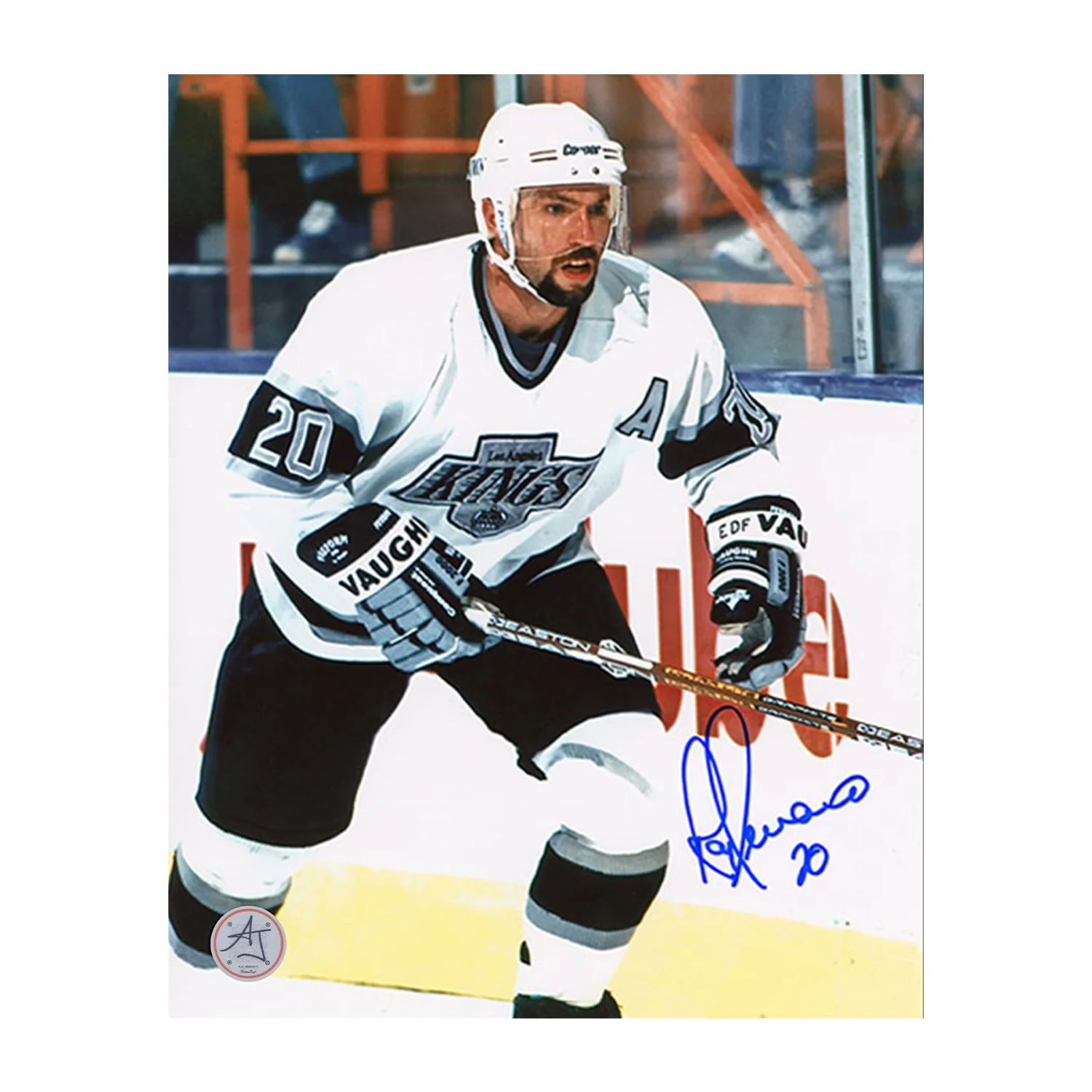 Ray Ferraro Autographed Los Angeles Kings Half Body Portrait 8x10 Photo