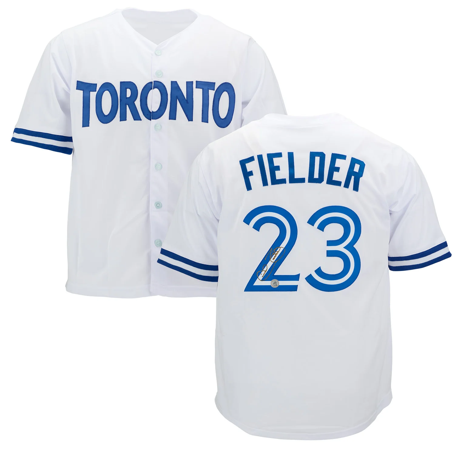 Cecil Fielder Autographed Toronto City Design White Baseball Jersey - Image 3