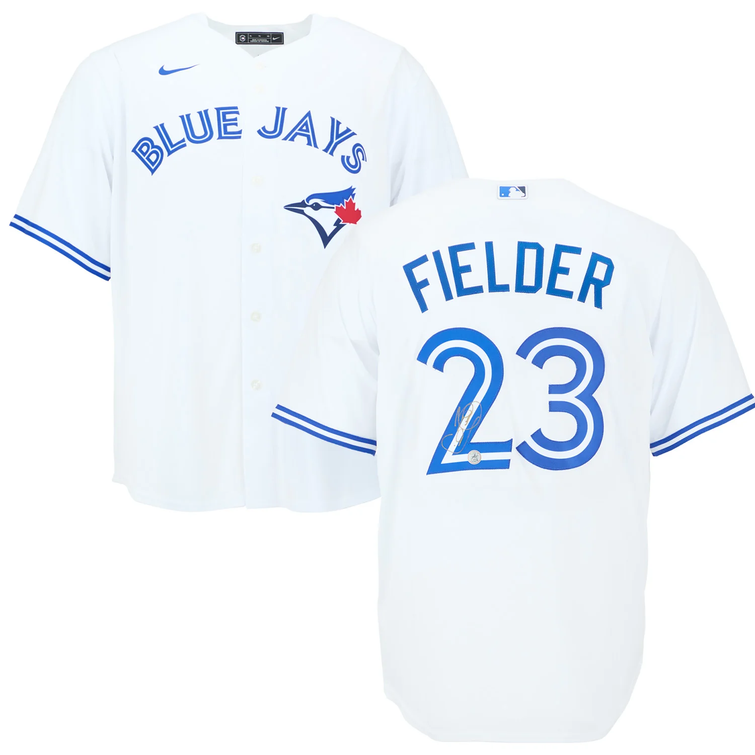 Cecil Fielder Autographed Toronto Blue Jays White Nike Baseball Jersey - Image 3