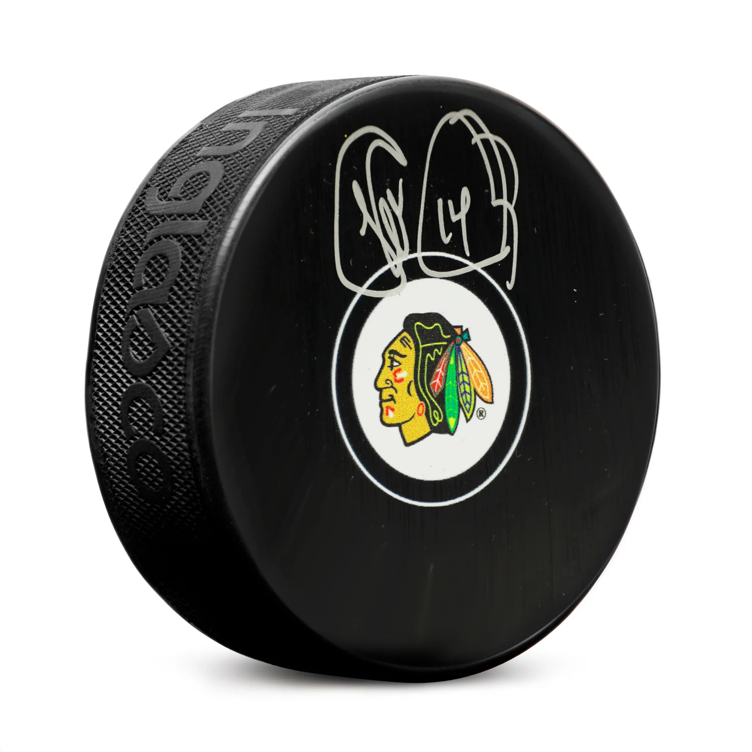 Theo Fleury Autographed Chicago Blackhawks Hockey Puck