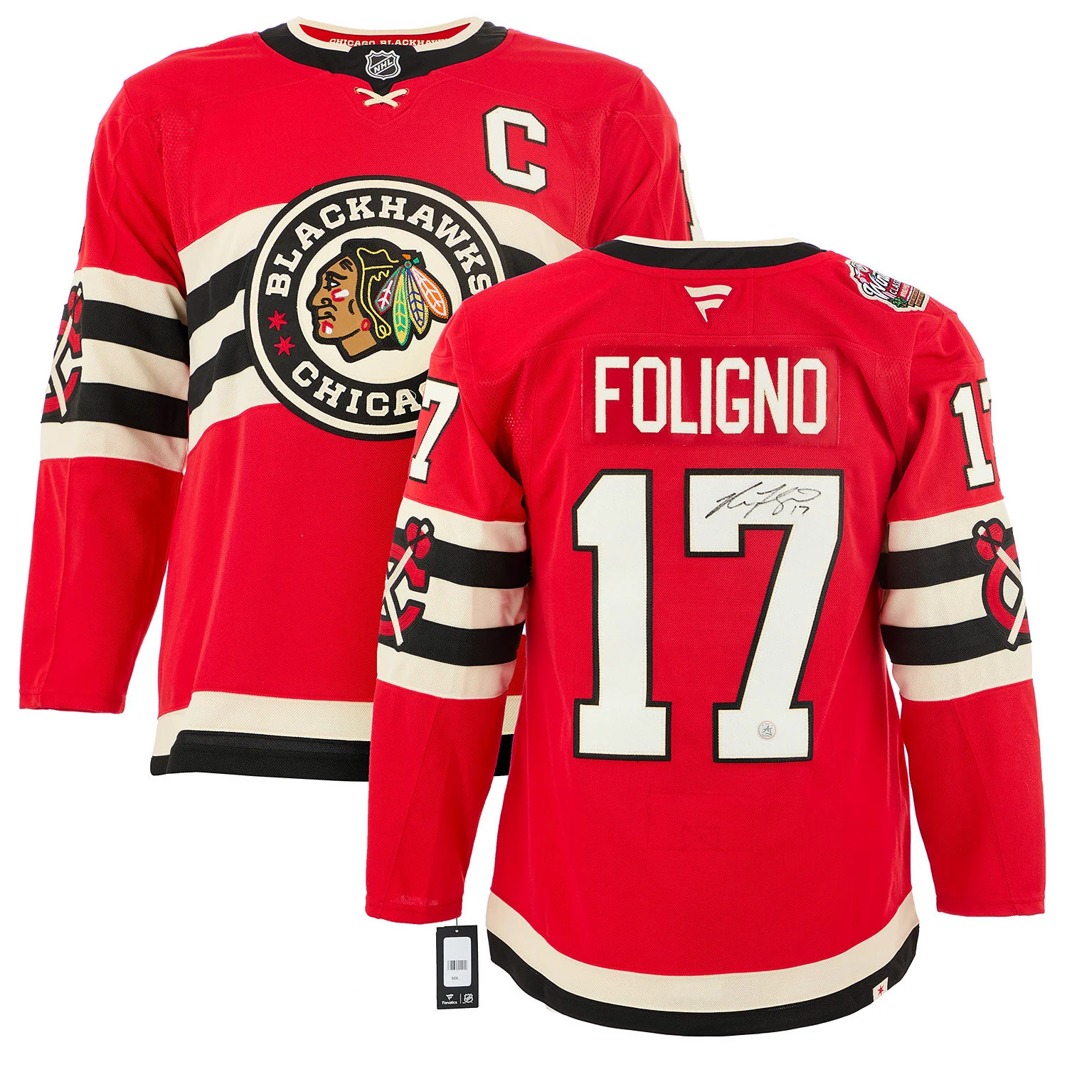 Nick Foligno Signed Chicago Blackhawks Winter Classic Fanatics Premium Jersey - Image 3
