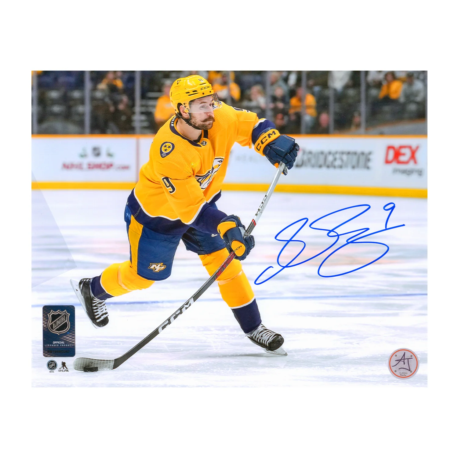 Filip Forsberg Signed Nashville Predators Slapshot 8x10 Photo