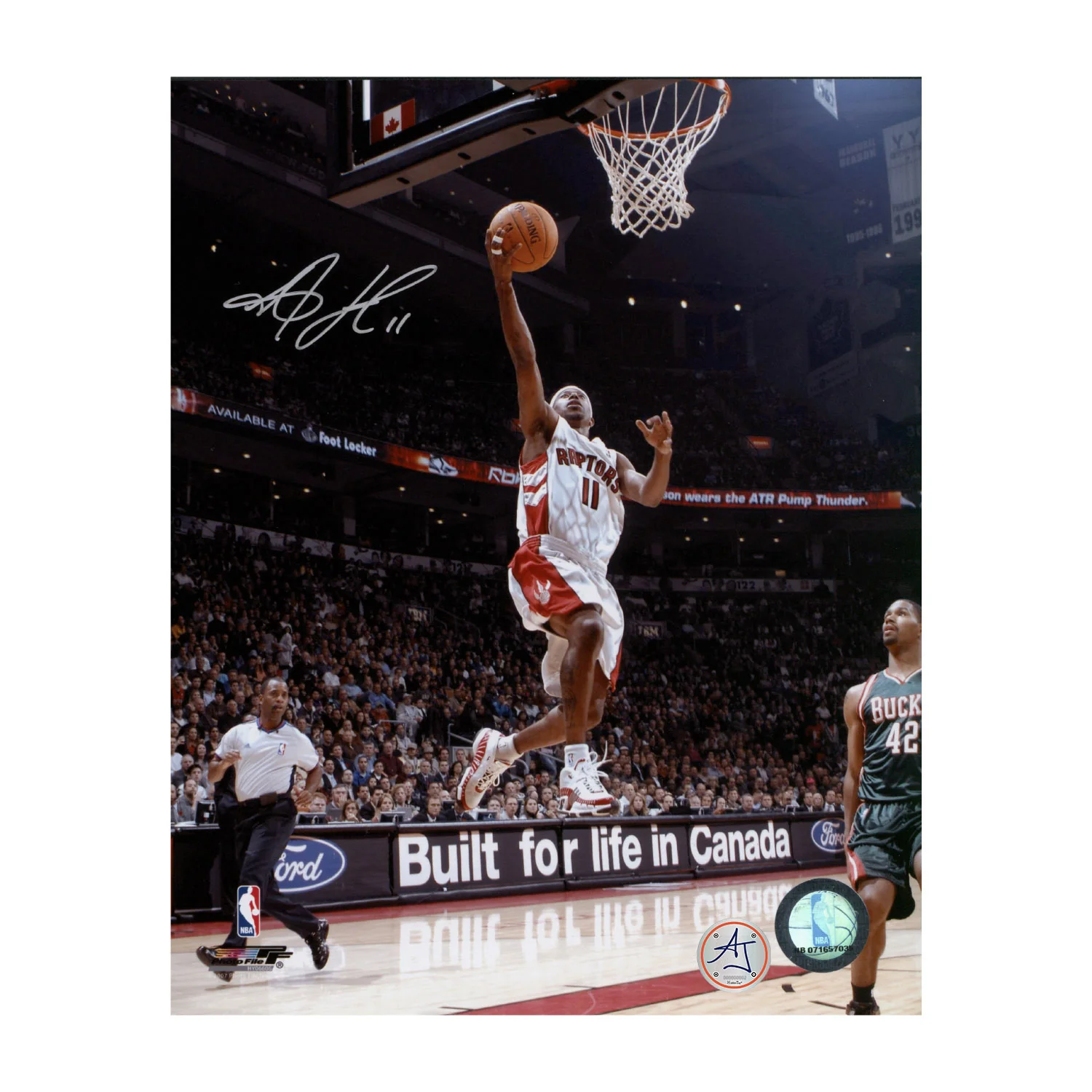 TJ Ford Autographed Toronto Raptors Built For Life In Canada 8x10 Photo