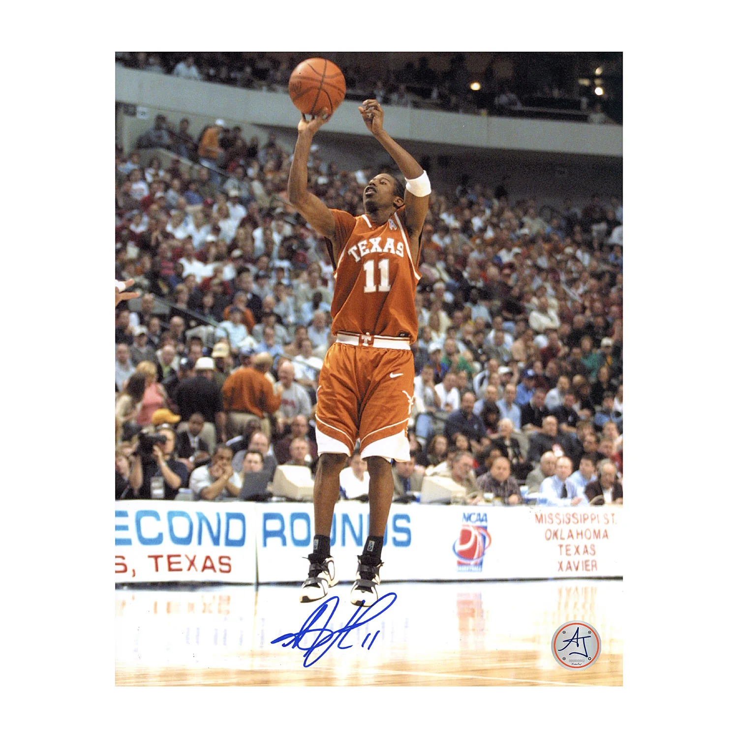 TJ Ford Texas Longhorns Autographed NCAA Basketball 8x10 Photo