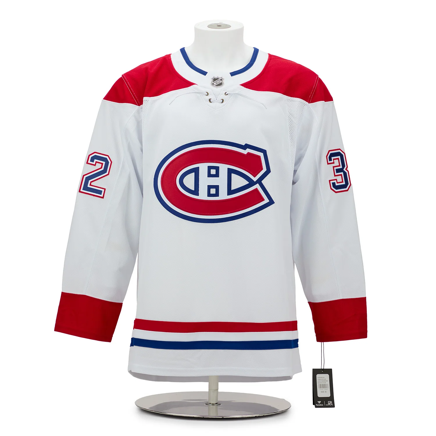 Jacob Fowler Autographed Montreal Canadiens First Game Art Jersey #7/32 - Image 2
