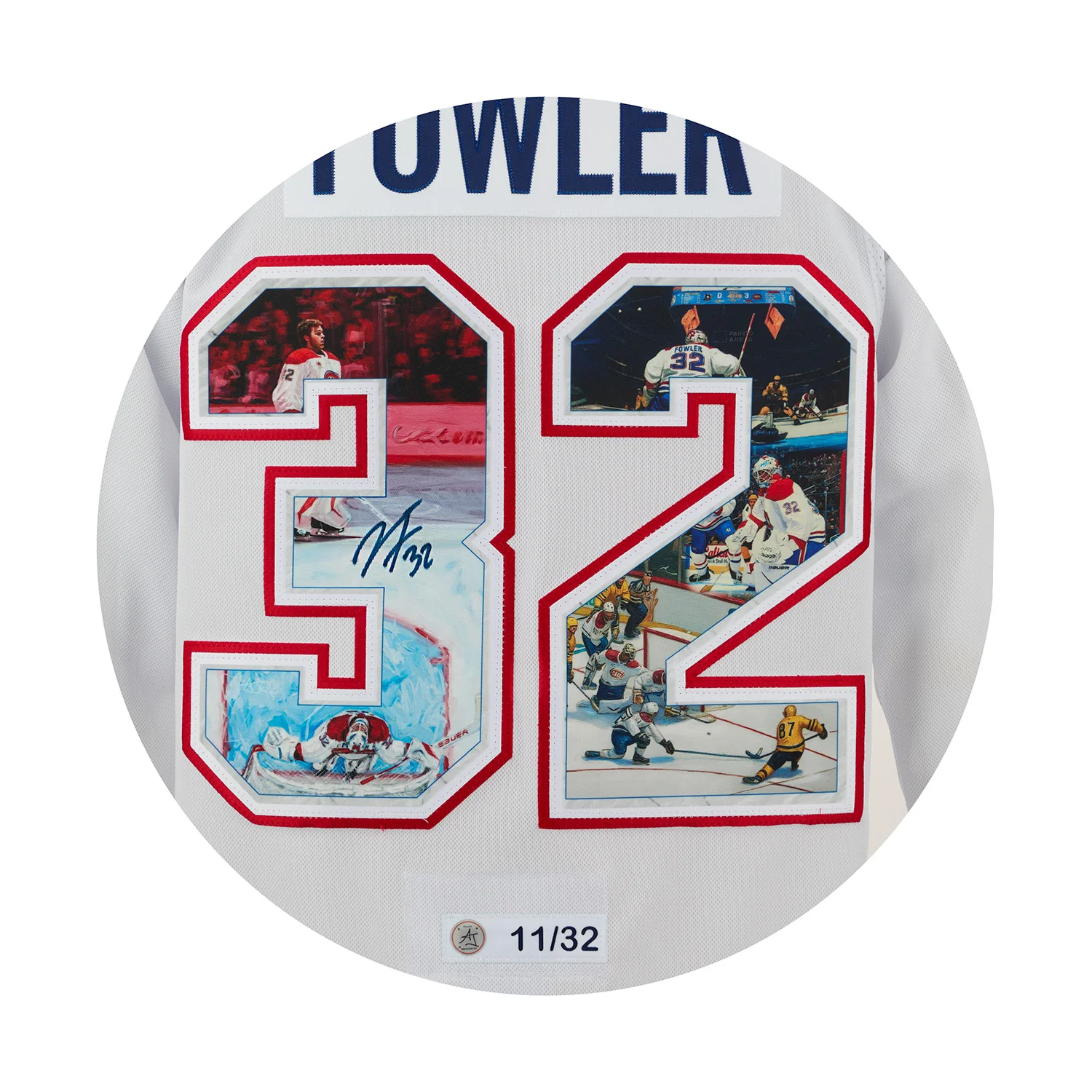 Jacob Fowler Autographed Montreal Canadiens First Game Art Jersey #11/32 - Image 3