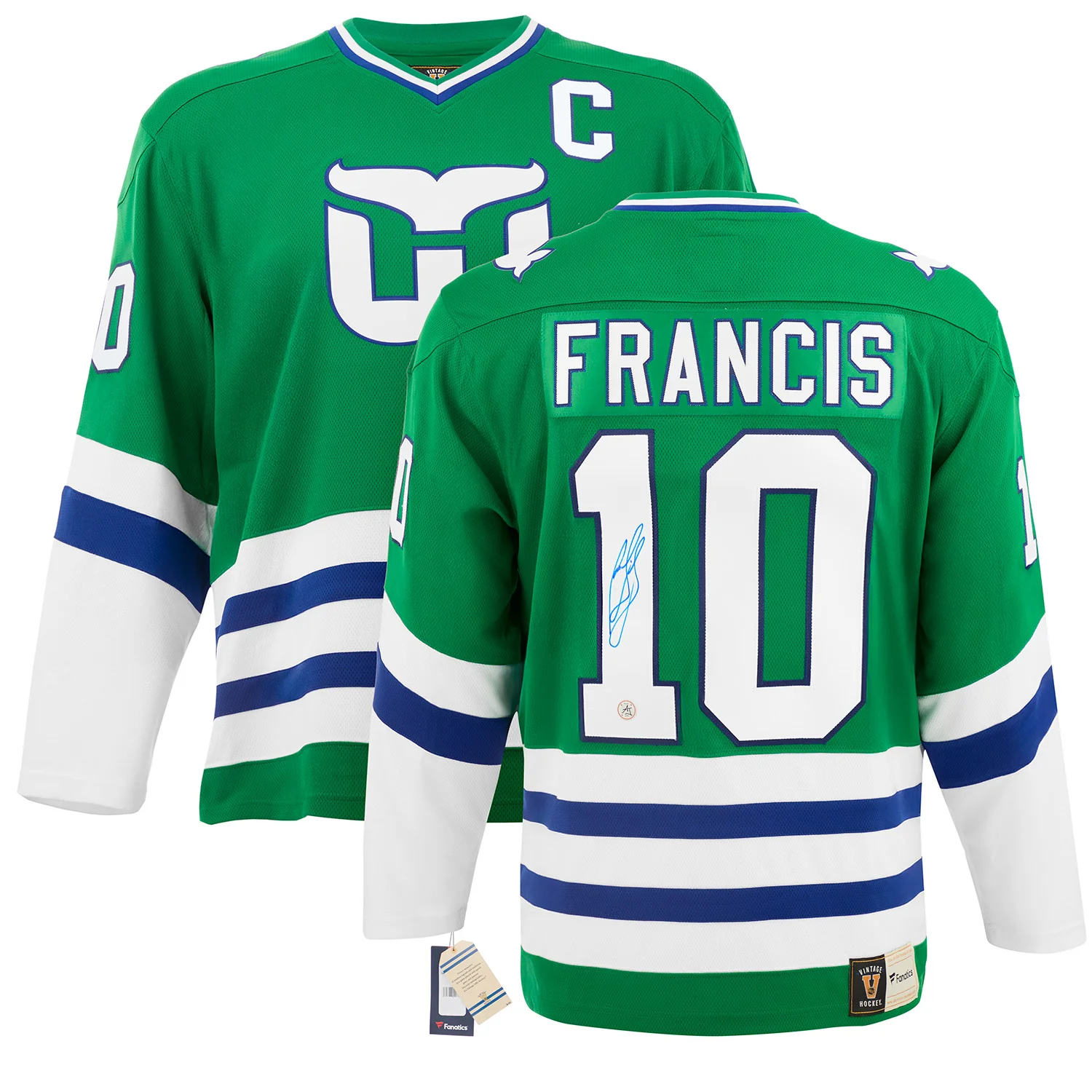 Ron Francis Signed Hartford Whalers Throwback Breakaway Jersey - Image 3
