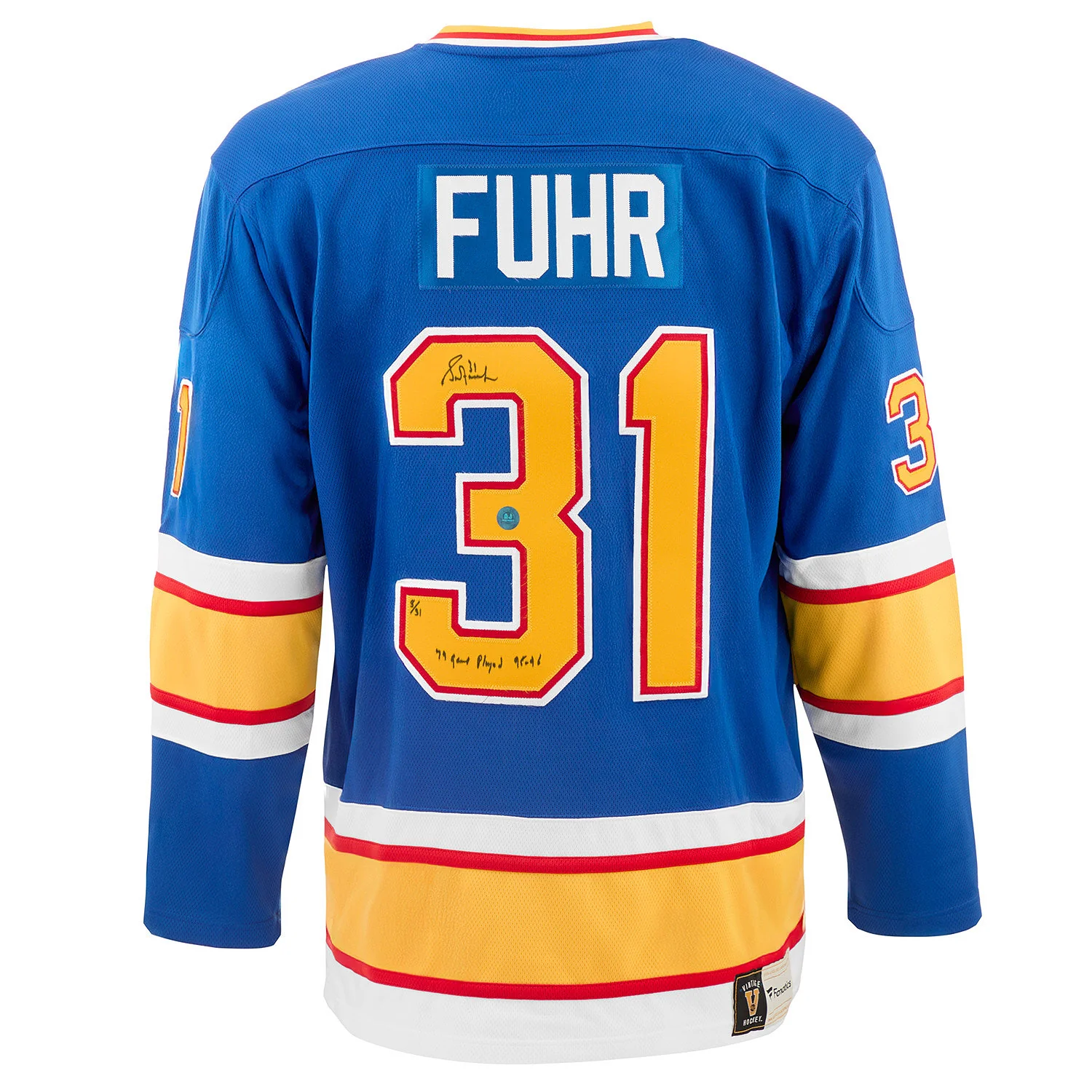 Grant Fuhr St Louis Blues Signed Fanatics Jersey #/31
