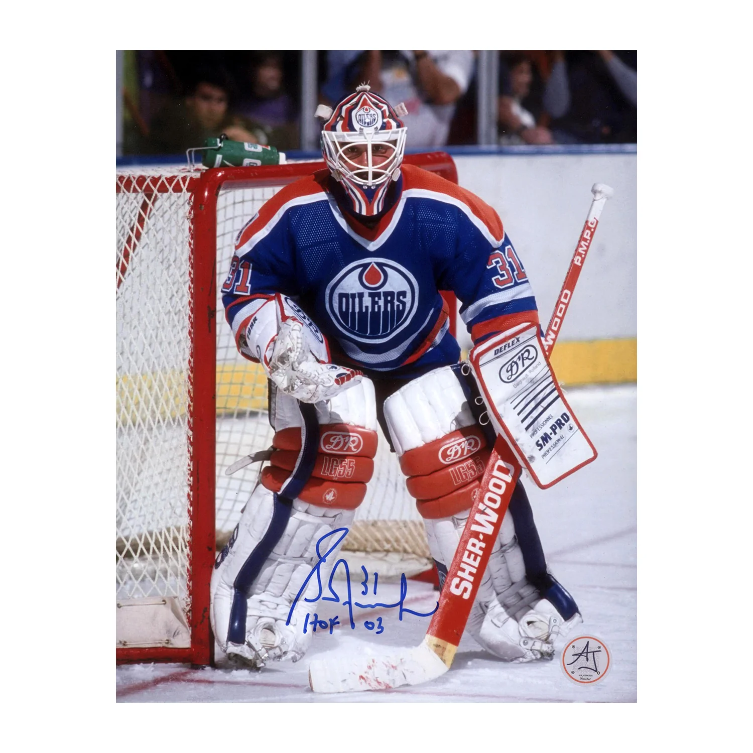 Grant Fuhr Signed Edmonton Oilers Goalie 8x10 Photo with HOF Note