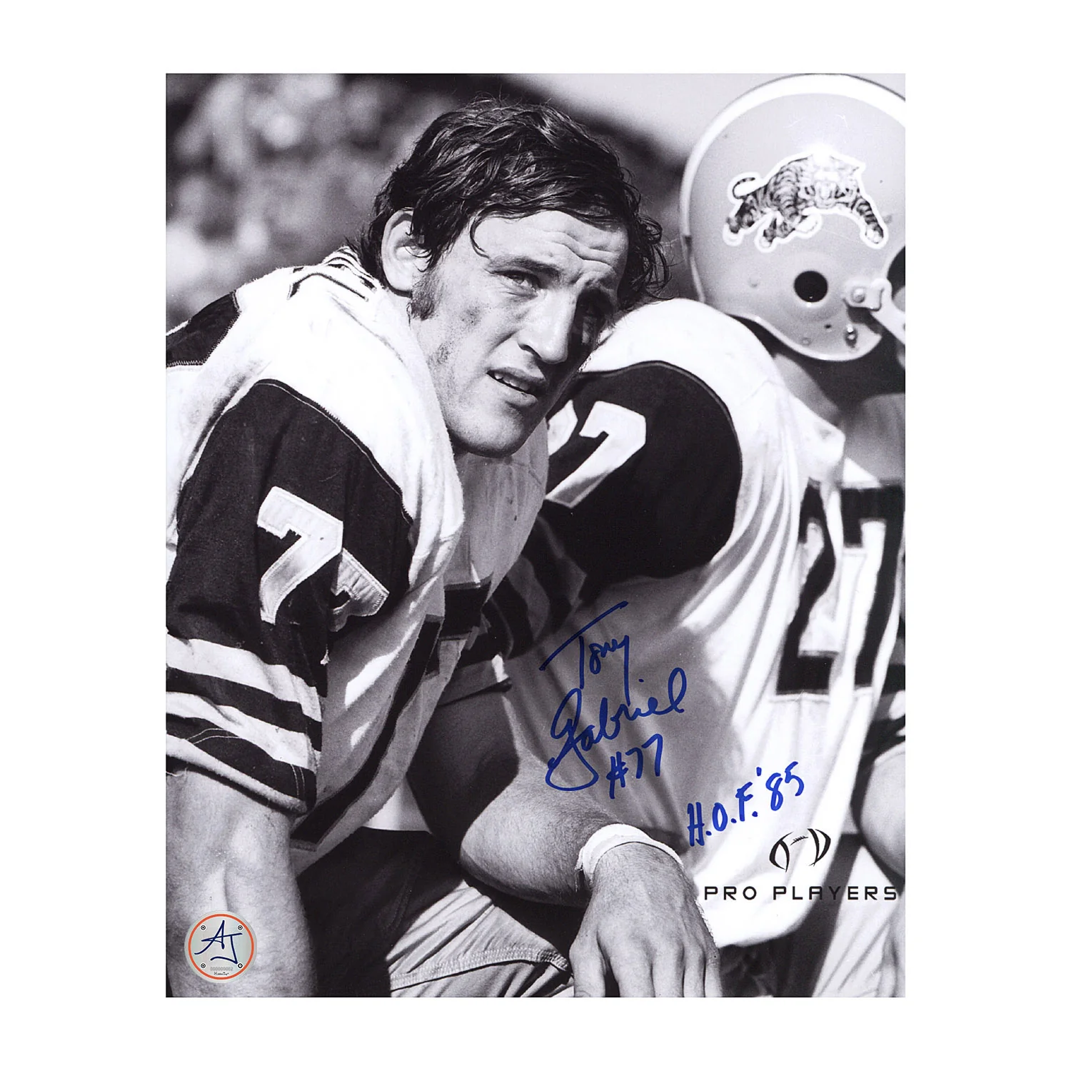 Tony Gabriel Autographed Hamilton Tiger-Cats Football 8x10 Photo