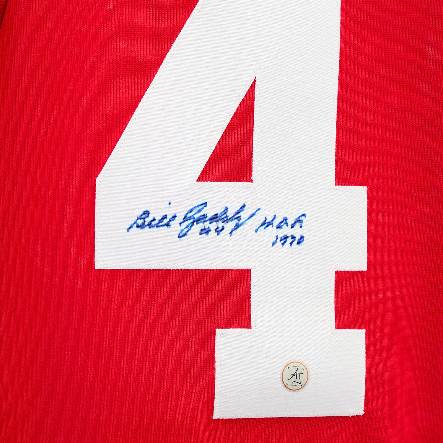 Bill Gadsby Autographed Chicago Blackhawks Vintage CCM Jersey - Image 3