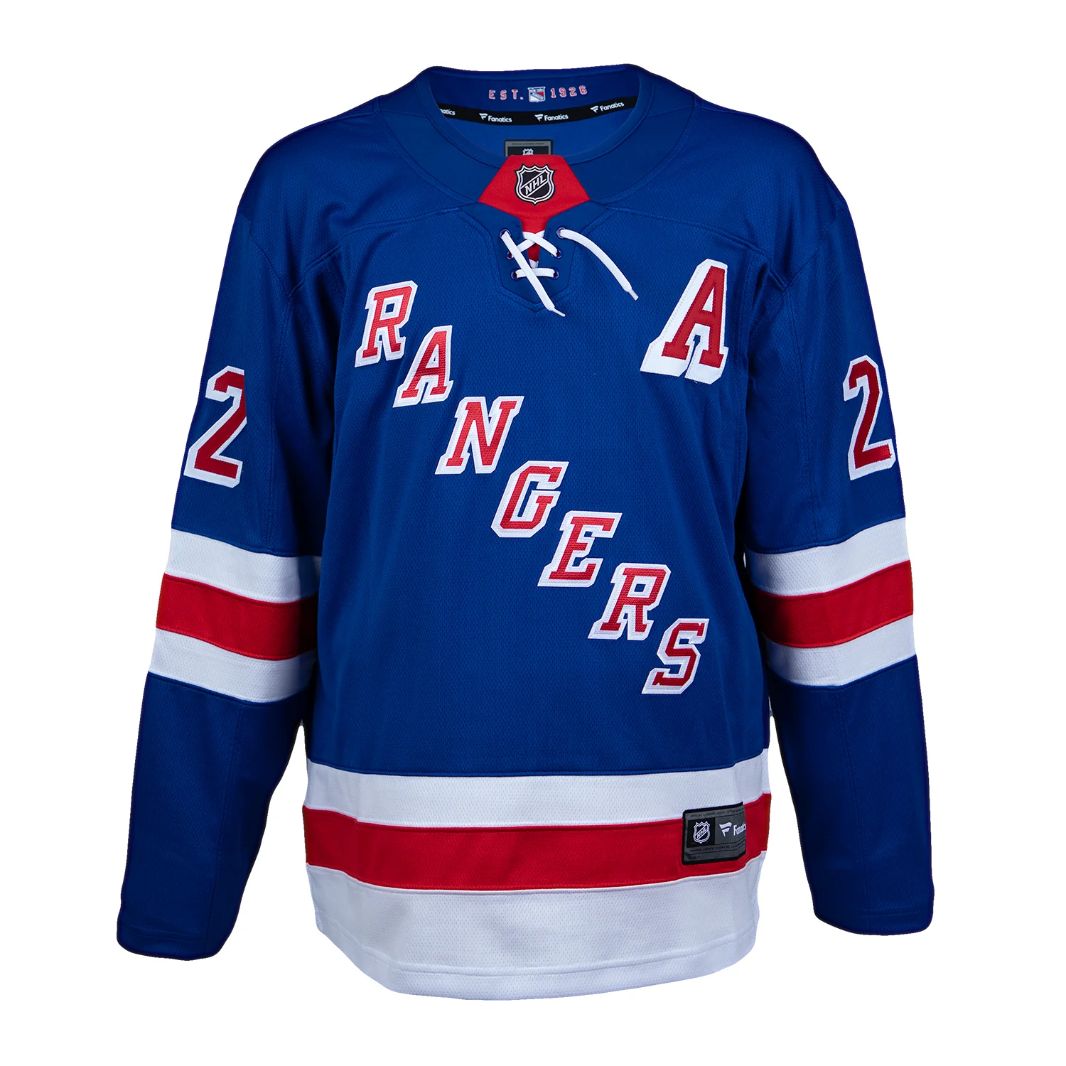 Mike Gartner Autographed New York Rangers Blue Fanatics Breakaway Jersey - Image 2