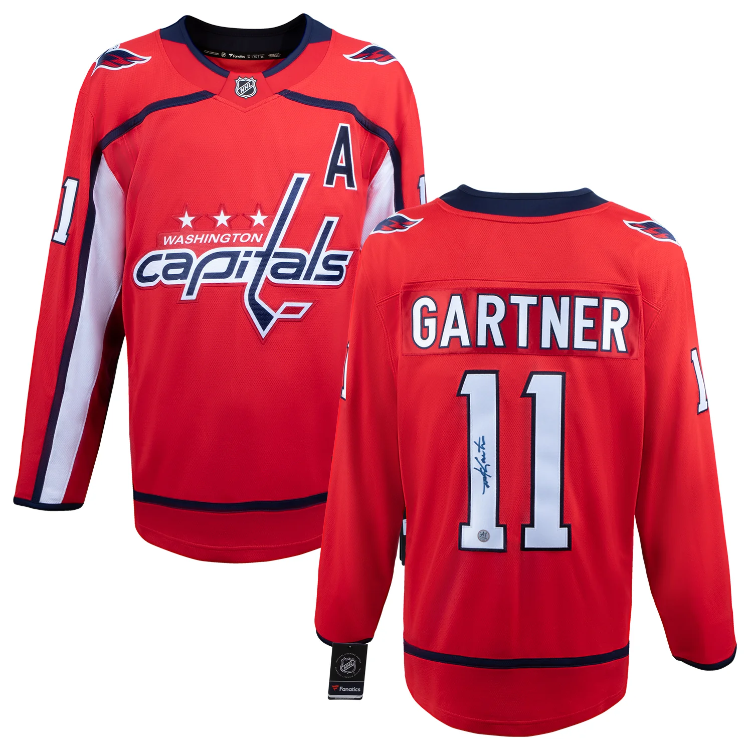 Mike Gartner Signed Washington Capitals Red Fanatics Breakaway Jersey - Image 3