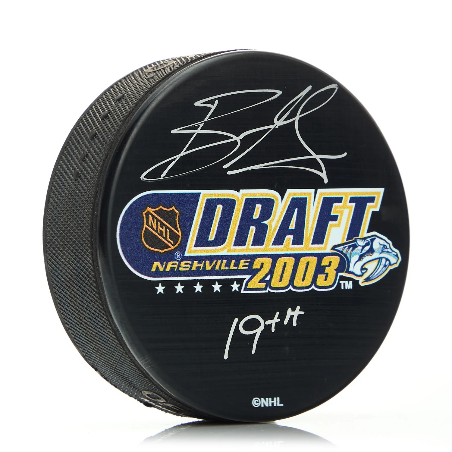 Ryan Getzlaf Signed 2003 NHL Entry Draft Puck with 19th Note