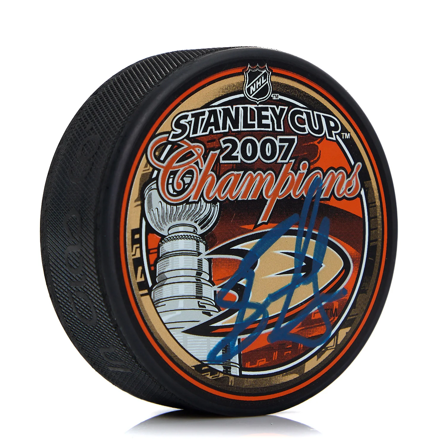Ryan Getzlaf Anaheim Ducks Autographed 2007 Stanley Cup Puck