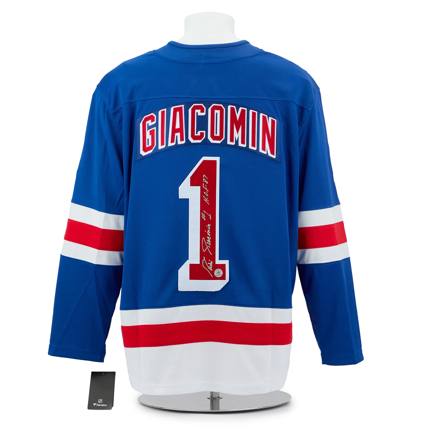 Eddie Giacomin Signed & Inscribed New York Rangers Fanatics Breakaway Jersey
